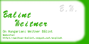 balint weitner business card
